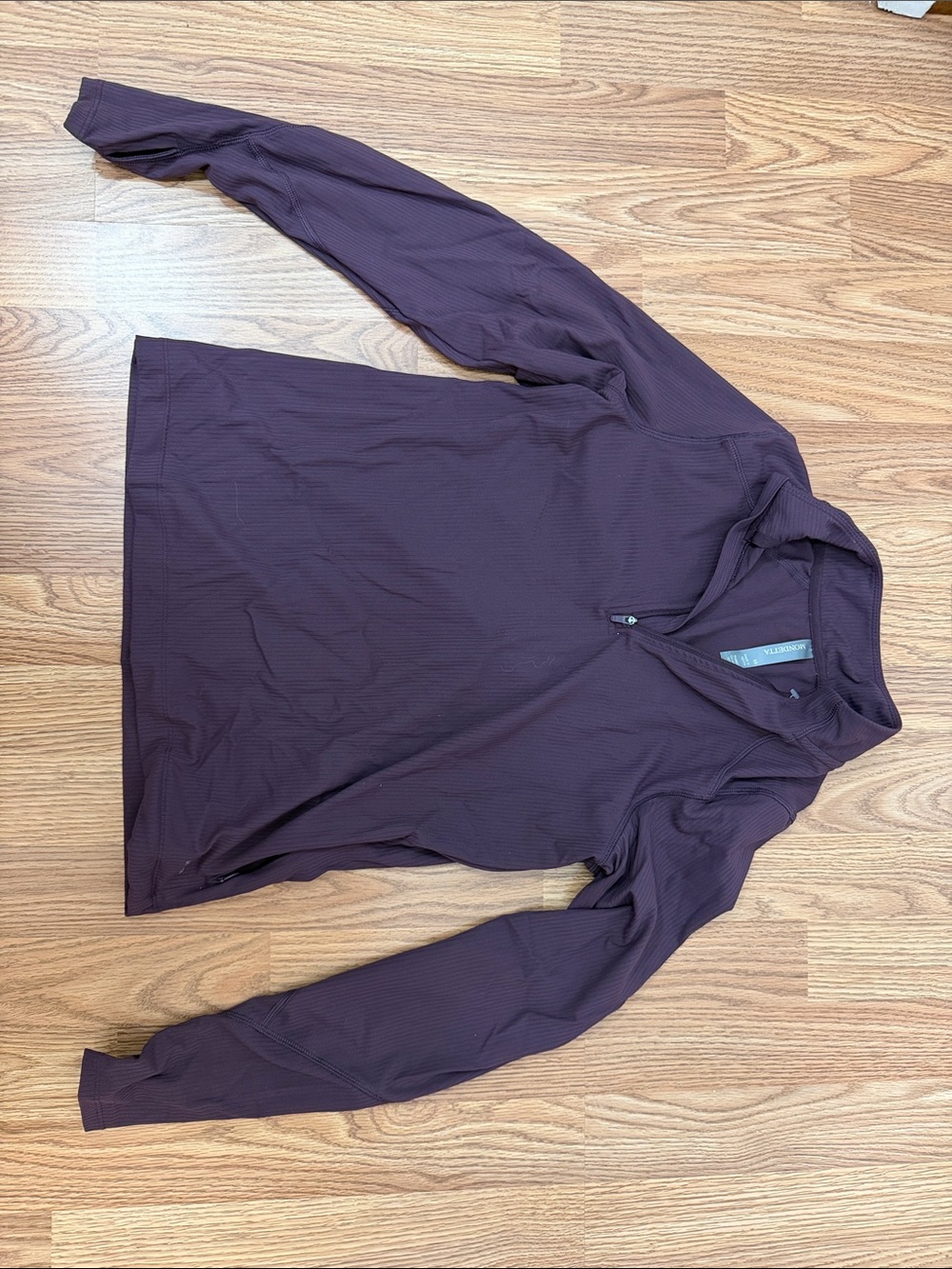 Mondetta Men's Performance Half-Zip Jacket - Plum